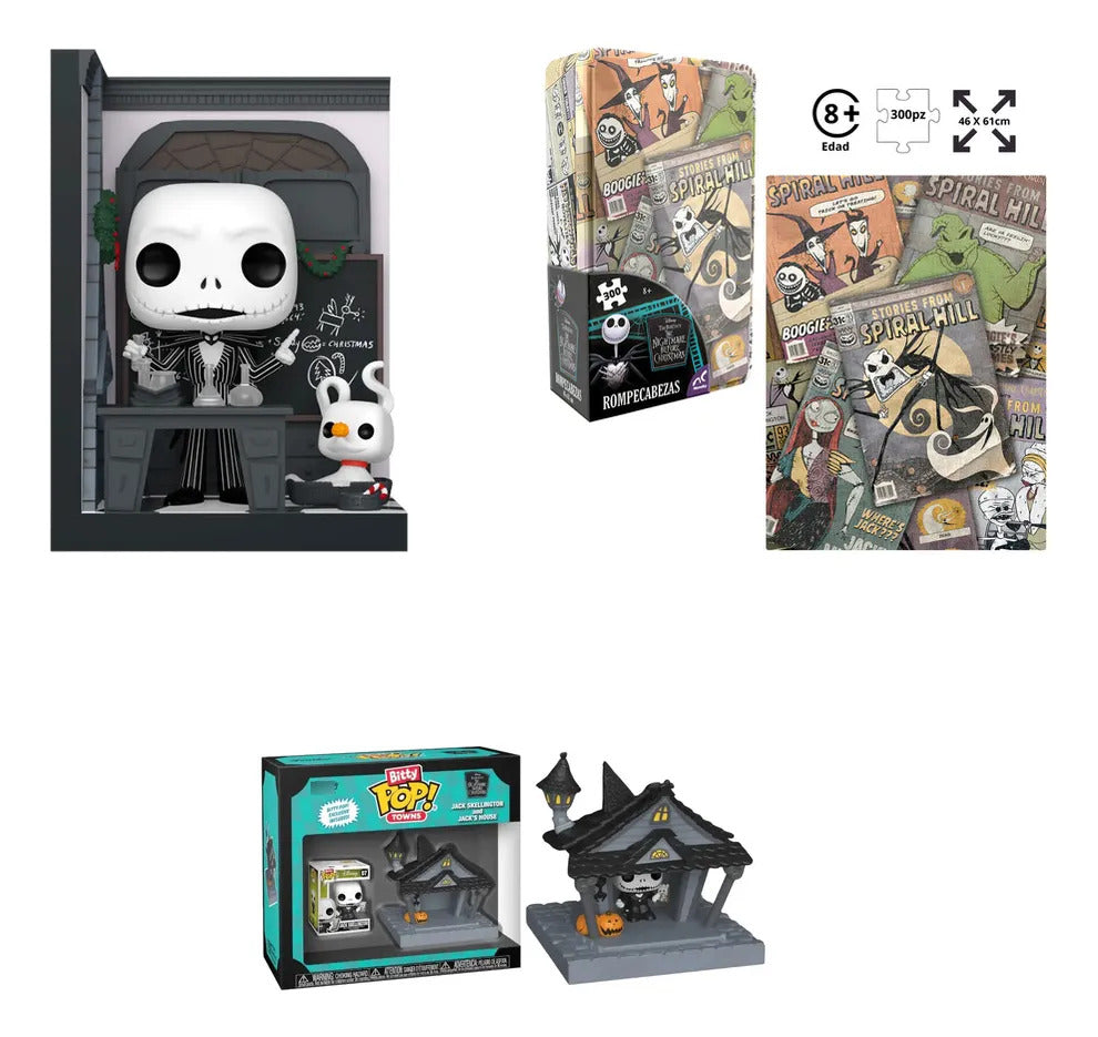 Kit Jack: Funko Pop Nooks Cuarto Jack + Puzzle 300 Pzs Lata Coleccionable + Funko Bitty Pop Towns