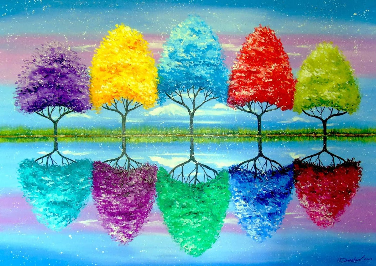 Cada Árbol Tiene Su Colorido Rompecabezas Enjoy 1000 Piezas