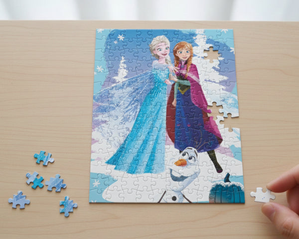 Rompecabezas 150 Piezas Disney Frozen Elsa Anna Olaf Plástico Miniatura