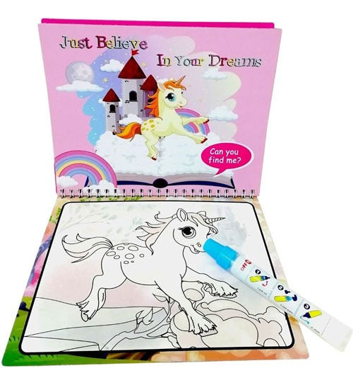 Libro Mágico Para Pintar Unicornios