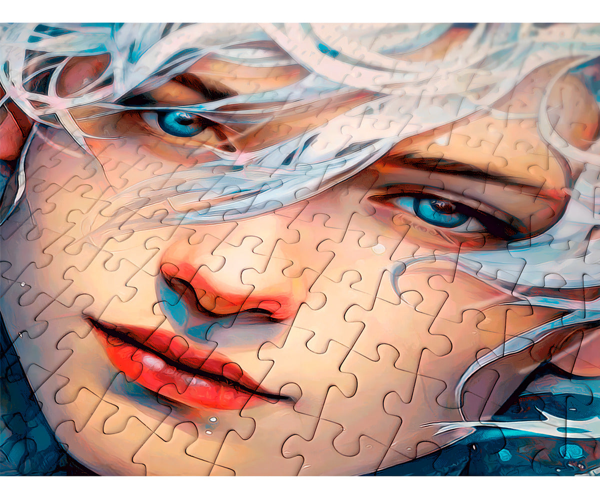 Rompecabezas Enjoy Puzzle 1000 Piezas Mujer Con Lobos Modelo 2193