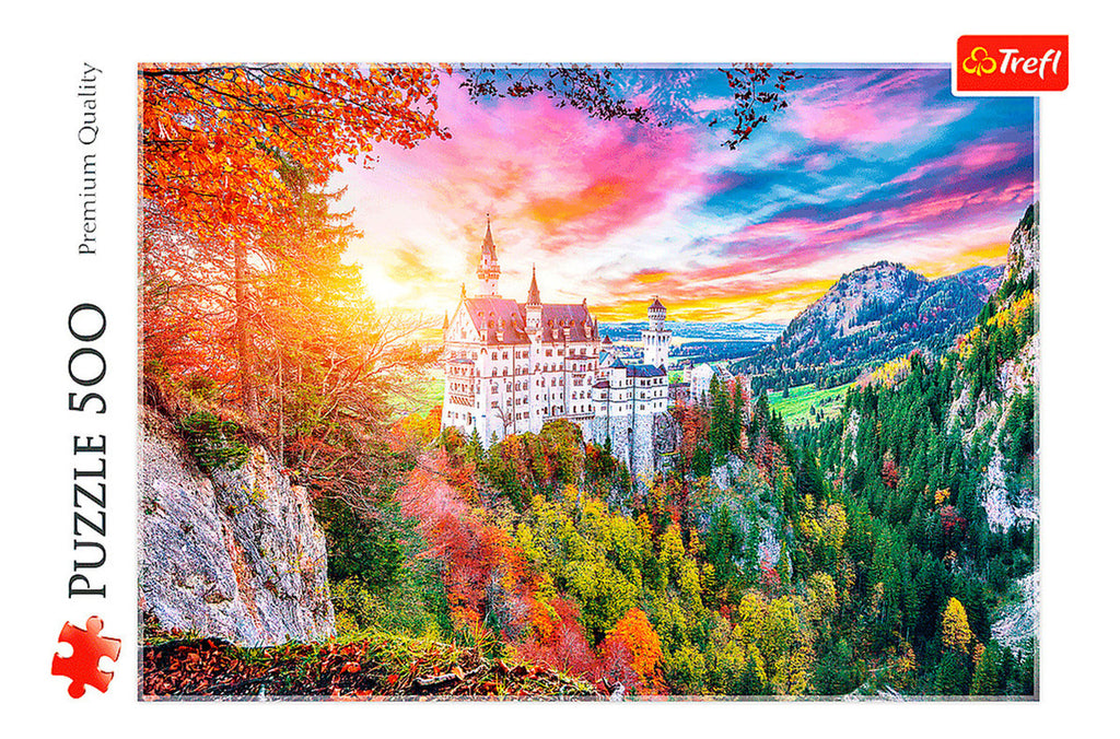 Rompecabezas Vista Del Castillo Neuschwanstein En Alemania 500 Piezas 14+ Trefl