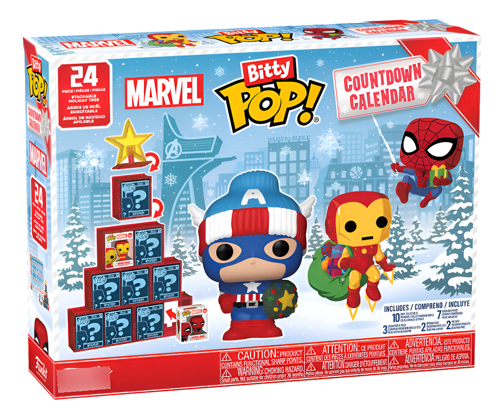 Calendario De Adviento Navideño De Funko Bitty Pop Marvel Personaje