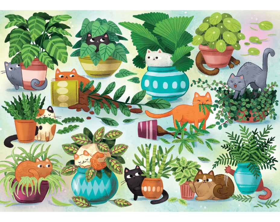 Rompecabezas Cats Vs Plants Cobble Hill 500 Piezas