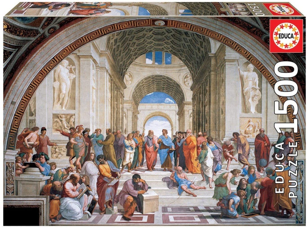 Escuela De Atenas Raffaello Rompecabezas 1500 Pieza Educa