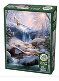 Rompecabezas Cobble Hill Cascada Invierno 1000 Piezas Paisaje Mark Keathley