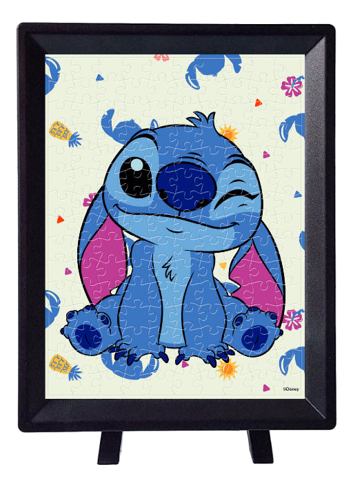 Rompecabezas Disney Stitch 150 Piezas Miniatura Con Caballete Plástico Resistente No Necesita Pegamento