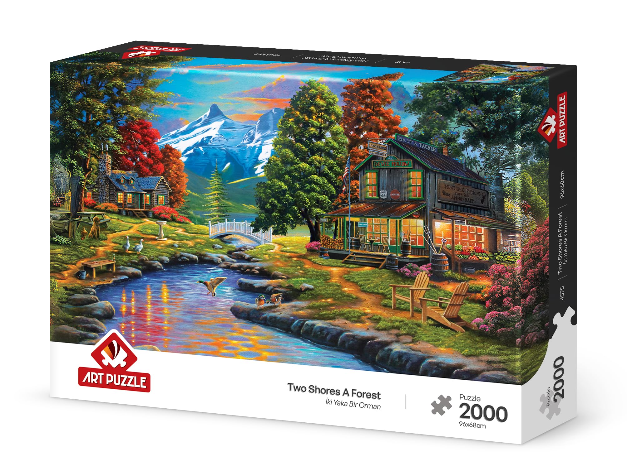 Rompecabezas Paisaje Dos Orillas un Bosque art puzzle 2000 piezas