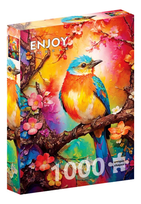 Rompecabezas Enjoy Puzzle 1000 Piezas Pajarito Colores Cartón 2147