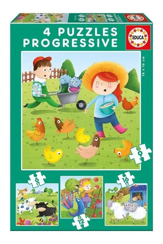 Rompecabezas Educa Borras 43 Piezas Animales Granja Infantil Cartón 16cm