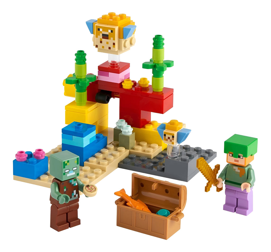 Set De Construcción Lego Minecraft The Coral Reef 92 Piezas En Caja