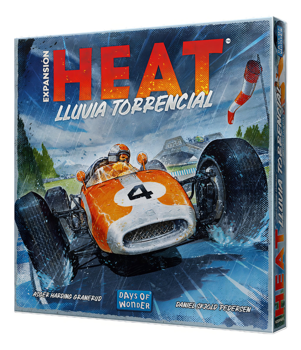 Heat: Lluvia Torrencial Expansión En Español Para El Juego De Mesa Asmodee Con 2 Nuevos Circuitos Y Piloto Adicional