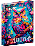 Rompecabezas Enjoy 1000 Piezas Búho De Colores