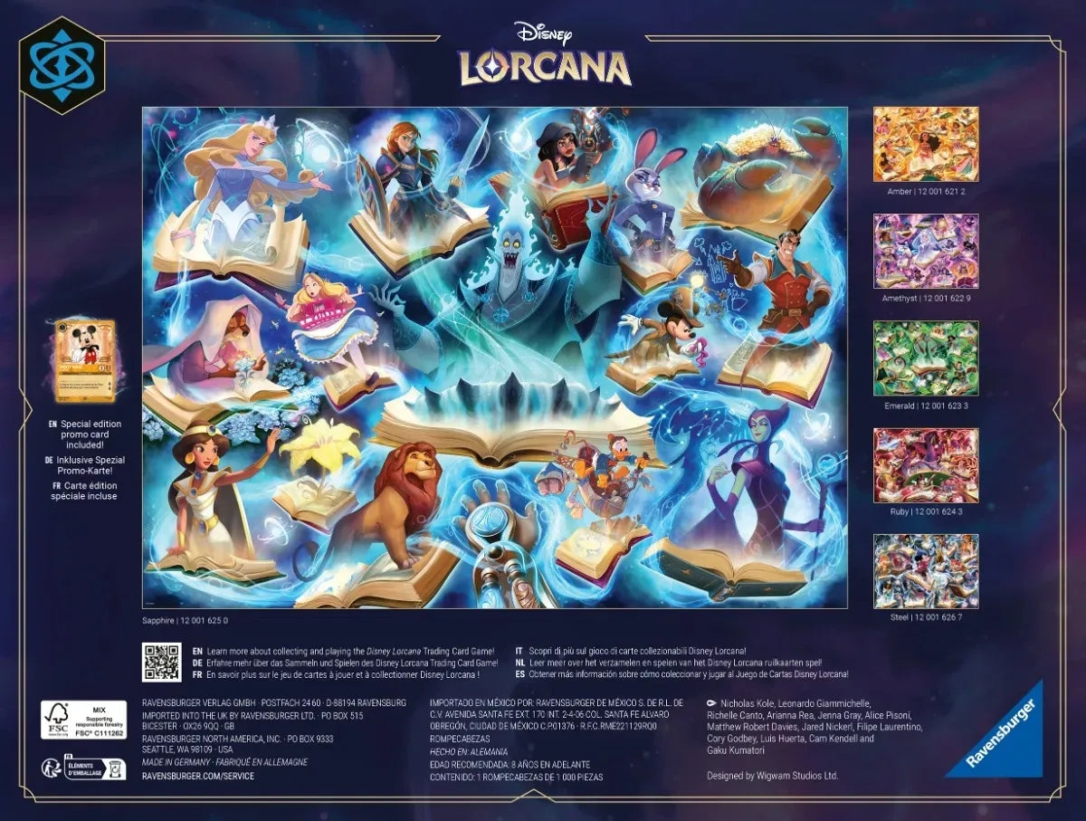 Ravensburger Disney Lorcana Rompecabezas 1000 Pzas Zafiro