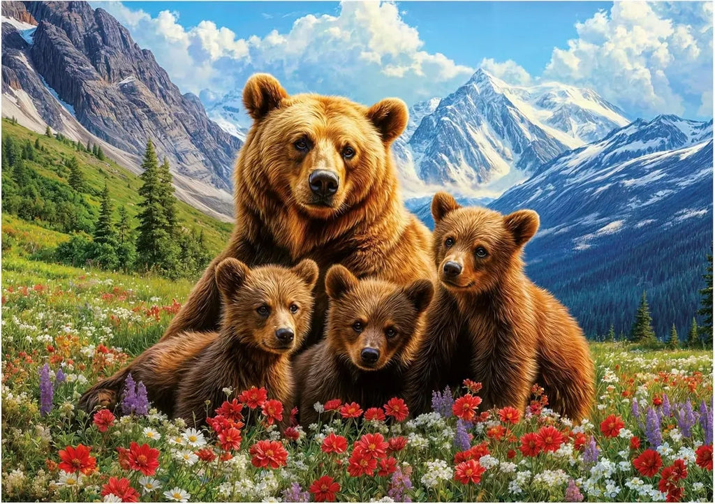 Rompecabezas Educa 1000 Piezas Familia De Osos En Montaña