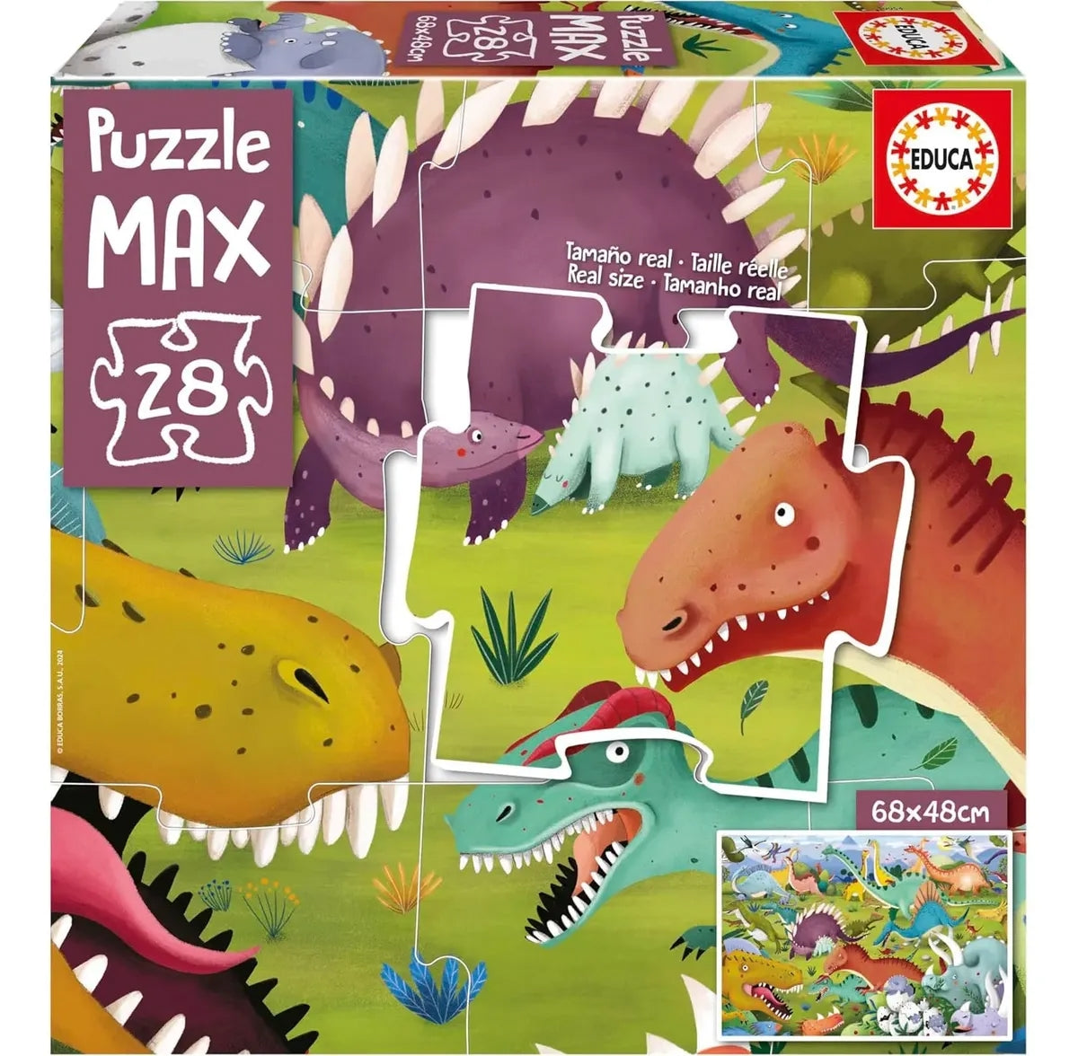 Rompecabezas Max Dinosaurios Educa 28 Piezas Xxl