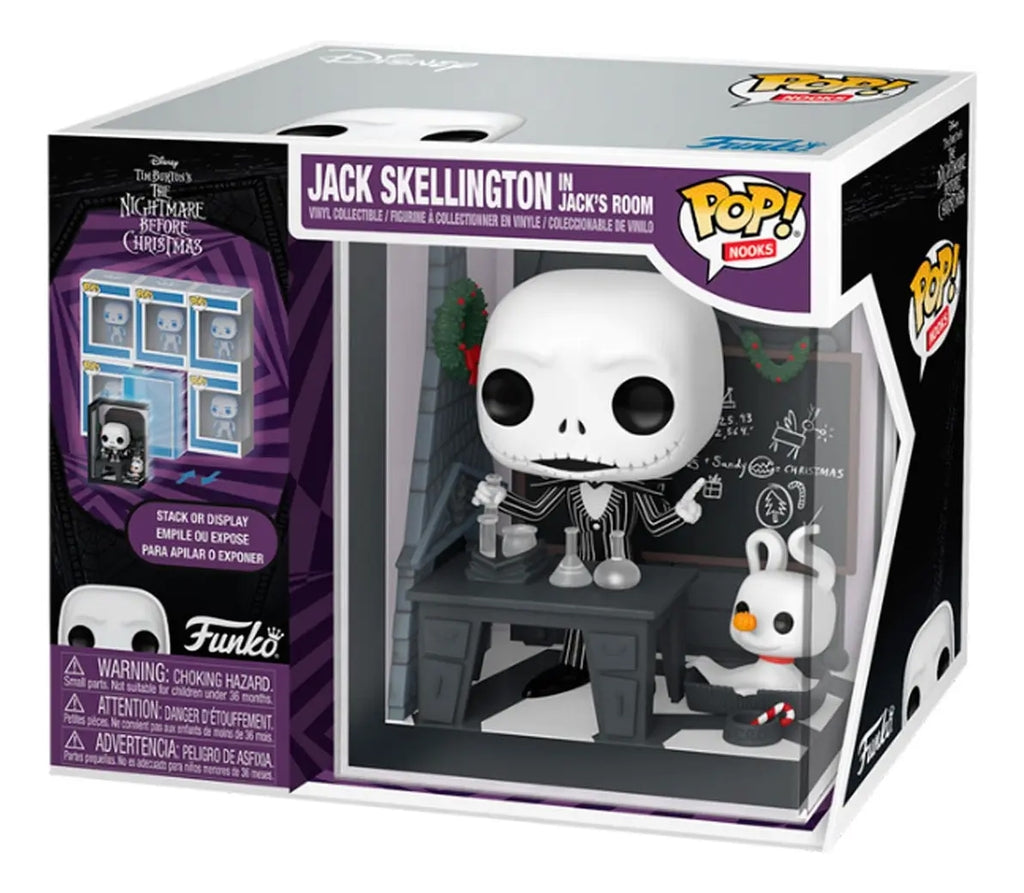 Funko Pop Nooks de Jack Skellington en Cuarto de Jack, Disney