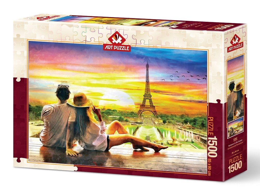 Rompecabezas Paris romance en el atardecer Art Puzzle 1500 piezas